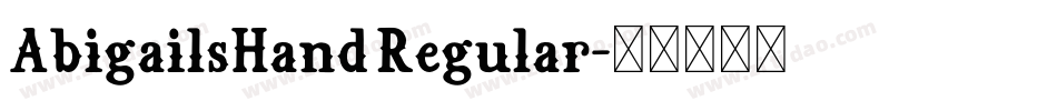 AbigailsHand Regular字体转换